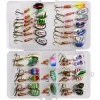 Accessoires 30pcs / 10pcs Kit de cuillère rotative en boîte Lucs de pêche de pêche artificiels appâts artificiels crochets de poisson métal