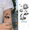 Tattoo overdracht waterdichte tijdelijke tattoo sticker kompas pijl pijl veer kinderen arm polspols handwateroverdracht nep tatto body art vrouwen mannen 240427