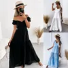 Vestidos informales Vestidos de verano Mujeres de talla grande Long Maxi White 2024