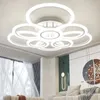 Ceiling Lights LED Modern 9Rings 120W Stepless Dimming Chandelier Support Remote Control For Living Room Bedroom Kitchen