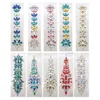 J6xq Tattoo Transfer Fashion Edm Music Festival Tatouage Autocollants paillettes 3d Face Body Colored Rimestone Adhesive Hair Jewels Crystal front Sticker 240426