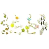 Decoratieve beeldjes 4 pc's Pasen houten hangende hangere vlinder bloemen kip vorm home party festival decoratie