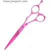 Haarschaar Japanse Mizutani Professional Hair Clippers 6-inch hoogwaardige roze flamingo-schaar rechte en naadloze schaar Q240426 Q240426