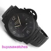 Panerai Maschinengelenk Watch Luminor Serie Schweizer Uhren Mens Mechanik berühmte Luxus Uhr PAM00438 Schwarzer Keramik 44mm