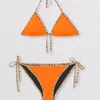 bikini de luxe maillots de bain maillot de bain maillot de bain maillot de bain maillots de bain polyester lettre taille moyenne vacances fête plage scrunch bikinis sexy maillots de bain