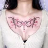 Tattoo overdracht succubus tatoo sticker blijvende nep tattoo voor vrouw cartoon hart sexy faux tijdelijke tattoo art vlinder waterdichte tatuajes 240427