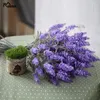 Flores de casamento Meldel Bouquet Bride Artificial Lavanda Flor de Flor de Dama Purple Diy Holding Home Party Decor