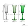 Wine Glasses 140Ml 6 Color European Style Romantic Beauty Goblet Glass Lamp Thick Champagne Restaurant El Drop Delivery Home Garden Dhjy3