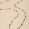 خيوط Bohemian Colored Bead Chain Necklace مناسبة للسحر النسائي مجوهرات الحزب يدويًا سلسلة شحن مباشرة سلسلة كوبية 240424