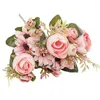 Dekorativa blommor Vacker Fake Flower Not Wither Diy Artificial Bouquet Rose Home Decoration