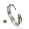Bangle Feather open-end bracelet ring voor mannen persoonlijkheid charme ornament vakantiegeschenk