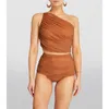 Женские купальные костюмы Orange 2024 3 штука напрокат бикини для женщин винтажный принт бикини купальник сексуальное летняя пляжная юбка для ванны костюм