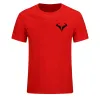 Shirts Neue beliebte Rafael Nadal -Tennisspieler Herren schwarzer kurzärärmischer Baumwollt -Shirt Hochqualität Herren Oneck Tshirt Tops T -Shirt