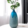 Вазы современный минималистский стеклянный ваза скандинавская украшение искусства домашняя гостиная сухой цветочная бутылка творческий