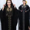 Ubranie etniczne Czarne szyfonowe z kapturem Abayas Kobiety muzułmańskie sukienka Afrykańska dasiki dubai turecka szat Kaftan Marokan Caftan tradycyjny