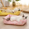 Tapete de cachorro Cooling Summer Pad Mat Ice Pad Dog Sleeping redonds para cães gatos gatos canela respirável Cama de cachorro de seda fria 240411