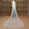 Wedding Hair Jewelry New Arrival Elegant 2 T Wedding Veil Cover Face 2 Layers Cathedral Bridal Veil with Comb Ivory Veil Velo de Novia