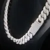 Nya ankomstrappare Hip Hop Jewelry 22mm 925 Sterling Silver 5 Rows VVS Moissanite Iced Out Thick Cuban Link Chain Necklace