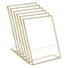 Quadros 6pcs Suporte de sinal acrílico com PO Frame Frame transparente Cartão de mesa de dupla face Portaretratos para fotes porta retrato