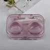 Kontakta lins Tillbehör Candy Color Girls Contact Linser Box Mini Clear Portable Contact Lens Case With Tweezer Sug Stick Set for Travel Kit Holder D240426