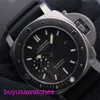 Panerai Machinery Wrist Watch Submersible Series 44mm Sport Men's Black Luminous Waterproof Rubber Date Display Luxury Watch Black Ring Black Disp Tape PAM00389