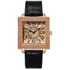 Montre-bracelettes Femmes Luxury montre vintage grand nombre cadran carré registres