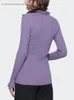 Damesbreien Women 'Light Purple Skinny Wool Sweater met afschikbare bloem stropdas lange mouw v-hals ruches herfst winter gebreide tops