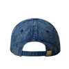 Шарные шапки неструктурированные голубые джинсовые бейсбольные кепки для женщин, вышивающие тексты, 6 панель папа шляпа J240425