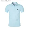 Herren-T-Shirts Herren Lapel Business Shirt Frühling/Sommer modische, ungezwungene Kurzärmel-Sportarten schnell trocknend und atmungsaktives Polo-T-Shirt Q240426