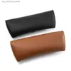 Cajas de gafas de sol Cohk Fashion Leather Soft para hombres Luxury Designer Gafe Accesorios de protección Dura Q240426