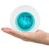 Orologi da tavolo da scrivania 1 pc creatività 7 colorati a led rotondo Light Digital Digital Clocks Touch Control bambini Sveglia la sveglia dei bambini