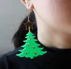 2021 Kerstmis Nieuwe Glitter Acryl Kerstbomen Grote druppeloorbellen voor dames trendy sieraden mode -accessoires302T3162631