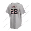 Nova camisa de beisebol personalizada Miguel Cabrera Javier Baez Riley Greene Home Away Jersey Men Mulheres Juventude