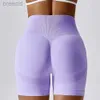 Shorts attivi Donne Shorts Shorts senza soluzione di continuità per le donne in bicicletta Jogging Fitness High Push Up Shorts Leggings Women Yoga Clothing D240426