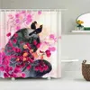 Shower Curtains Colorful Beautiful Flowers Shower Curtain Bathroom Curtains Floral Flower Waterproof Polyeste Fabric Bathtub Decor