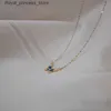 Anjery Butterfly Halskette Womens Blue Tröpfchen Glas Halskette Halskette Party Schmuck Geschenke Q240426