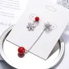 Boucles d'oreilles étalon 2024 Snowflake long pavan