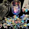 Transfert de tatouage 100pcs mignon dessin animé anime laser holographic autocollants esthétique papillon décaloux album ordinateur portable