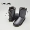 new arrive real leather winter ankle boots big size