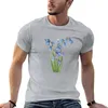 Polos maschile bouquet con t-shirt blu di campanelli blu abiti estetici graziosi camicie vintage pesanti per gli uomini