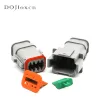 Kontroller 2/3/4/6/8/12 stift Deutsch Grey Connector Waterproof High Back Cover Socket för Engineering Vehicle 2216Awg DT062SE008