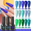 Kits ur Sugar 10pcs Blue Green Glitter Gel Nagellack Set Vernis Semi Permanent Nagelkunst Einweichen Sie UV LED Gel Politis Set