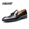 Casual Shoes Genuine Leather Men 2024 Boys Dress Loafers Moccasins Breathable Slip On Black Driving Plus Size 37-48