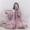 Robes sexy urbaines kosahiki 2024 Été robe mignonne femme harajuku rose dames à volants patch kawaii robes lolita cosplay sweet vestidosl2404