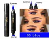 New Evpct DoubleHeaded Seal Black Blue Eyeliner Triangle Seal Eyeliner 21 Waterproof Eyeliner Stamp Contouring Makeup2732718