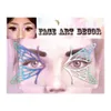 Tattoo Transfer Celebrity Laser Eyeliner Tattoo Face Laces Makeup Sticker for Festival Carnival Fiesta Holiday 240426