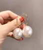 Korean Oversize Pearl Hoop Earrings For Women Girl Unique ed Big Circle Earring Brincos Fashion Statement Jewelry 2207163928015