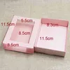 Bolsas de joyería 10pcs kraft/beige/paquete de regalo rosa Caja de ventana de la ventana DIY DIY para favores de boda/productos Show