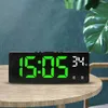 Desk Table Clocks LED Digital Alarm Clock with Nightlight Large Number Electronic Clock Backlight Temperature Calendar Bedside Table Home Decor