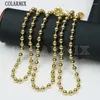 Chains 10 Strand Gold Ball Necklace 18K Plated Beads Chain Wholesale Jewelry Accessories 52705